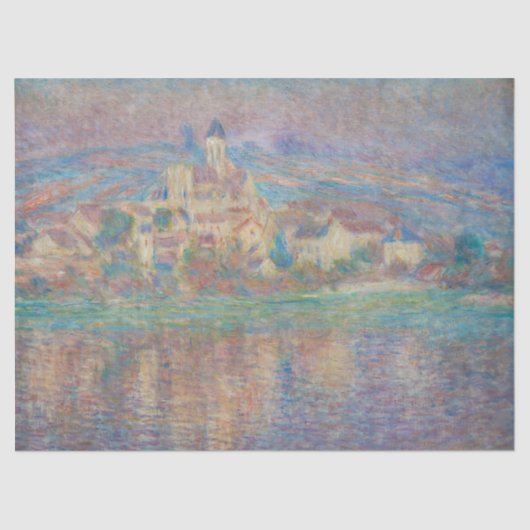 Claude Monet - Vetheuil, Sunset Tissuepapier (Voorkant)