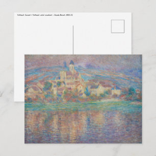 Claude Monet - Vetheuil, Zonsondergang Briefkaart