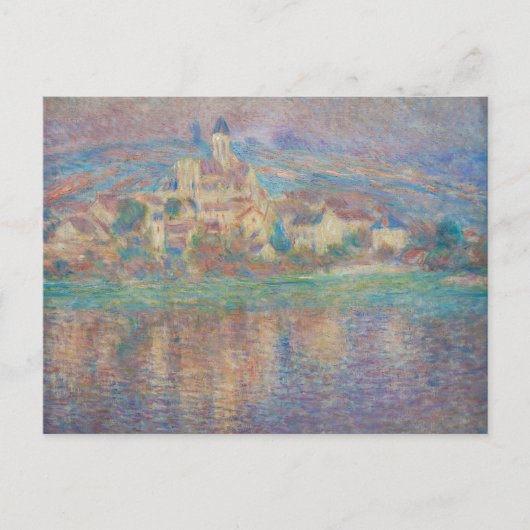Claude Monet - Vetheuil, Zonsondergang Briefkaart (Voorkant)