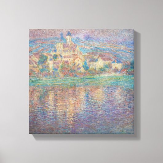 Claude Monet - Vetheuil, Zonsondergang Canvas Afdruk (Voorkant)