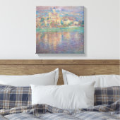Claude Monet - Vetheuil, Zonsondergang Canvas Afdruk (Insitu (Slaapkamer))