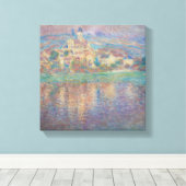 Claude Monet - Vetheuil, Zonsondergang Canvas Afdruk (Insitu (Houten vloer))