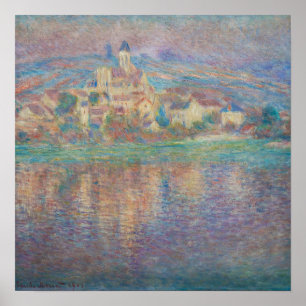 Claude Monet - Vetheuil, Zonsondergang Poster