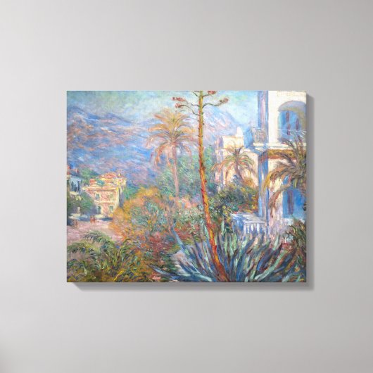 Claude Monet - Villa's in Bordighera Canvas Afdruk (Voorkant)