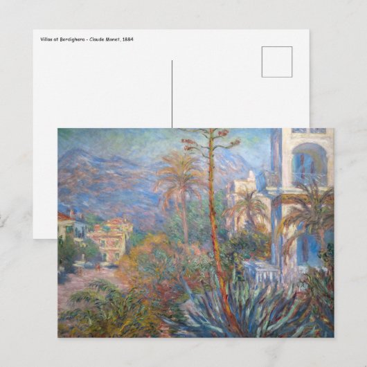 Claude Monet - Villas op Bordighera Briefkaart (Voorkant / Achterkant)