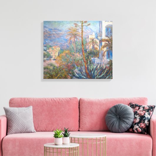 Claude Monet - Villas op Bordighera Canvas Afdruk (Insitu (Woonkamer))