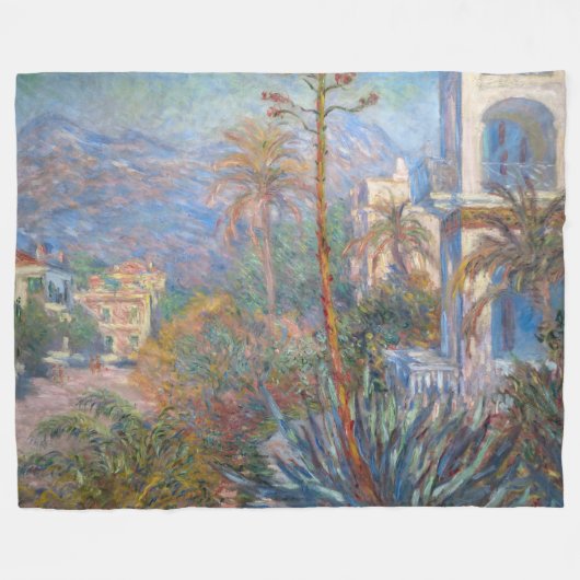 Claude Monet - Villas op Bordighera Fleece Deken (Voorkant (Horizontaal))