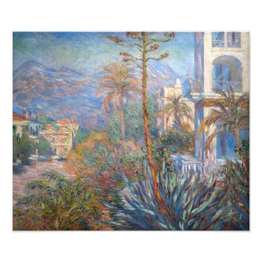 Claude Monet - Villas op Bordighera Foto Afdruk (Voorkant)