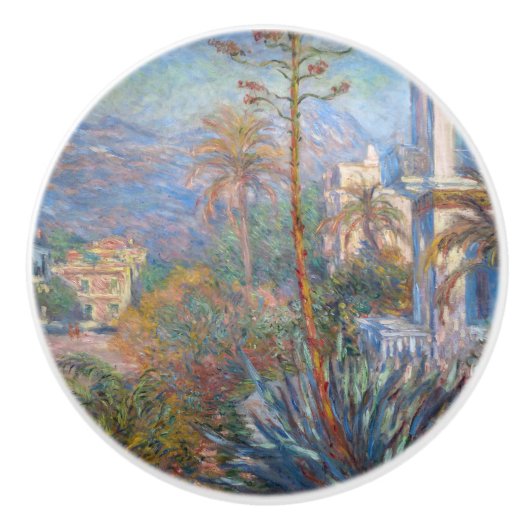 Claude Monet - Villas op Bordighera Keramische Knop (Voorkant)