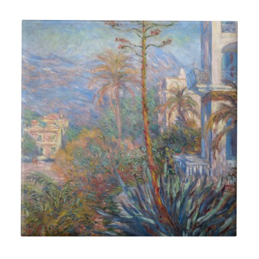 Claude Monet - Villas op Bordighera Tegeltje (Voorkant)