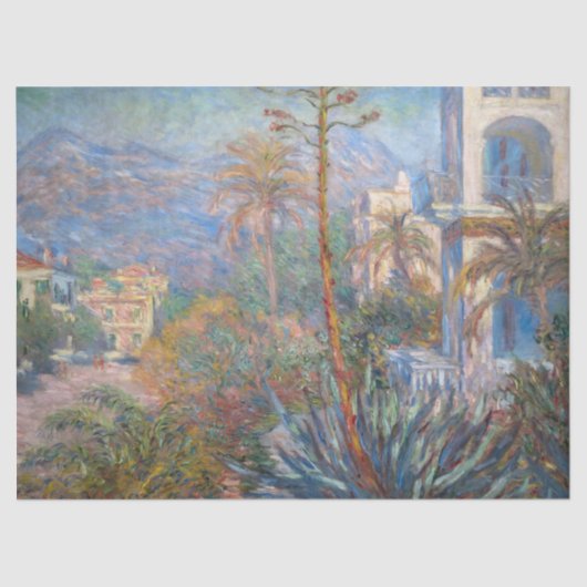 Claude Monet - Villas op Bordighera Tissuepapier (Voorkant)