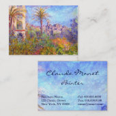 Claude Monet Villas op Bordighera Visitekaartje (Voorkant / Achterkant)