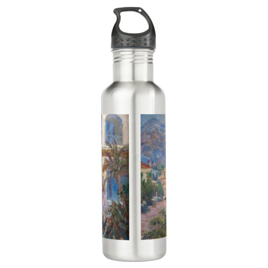 Claude Monet - Villas op Bordighera Waterfles (Achterkant)