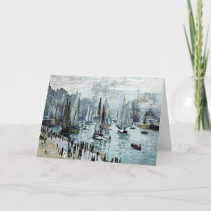 Claude Monet Vist boten die de haven verlaten Kaart