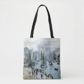 Claude Monet Vist boten die de haven verlaten Tote Bag (Voorkant)