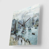 Claude Monet Vist boten die de haven verlaten Vierkante Klok (Hoek)