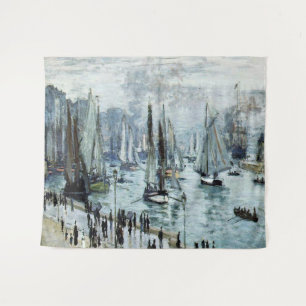 Claude Monet Vist boten die de haven verlaten Wandkleed
