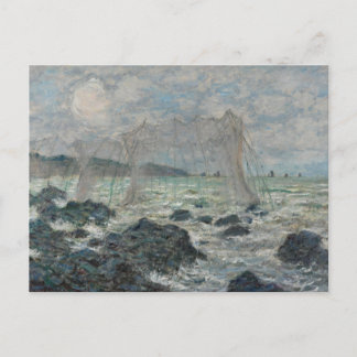 Claude Monet - Vist netten in Pourville Briefkaart
