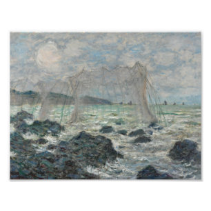 Claude Monet - Vist netten in Pourville Foto Afdruk