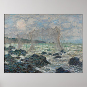Claude Monet ~ Vist netten in Pourville Poster