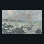 Claude Monet - Vist netten in Pourville Rechthoekige Sticker<br><div class="desc">Vist Nets te Pourville door Claude Monet, 1882. Claude Monet was de oprichter van het Franse schilderij Impressionist, en de meest consistente en prolifische beoefenaar van de filosofie van de beweging om zijn perceptie vóór de natuur uit te drukken, vooral wat betreft het schilderen van het landschap in de plein....</div>
