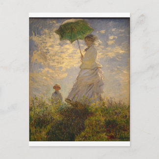 Claude Monet: Vrouw met een Parasol, 1875 Briefkaart