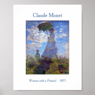 Claude Monet Vrouw met een parasol 1875 Poster