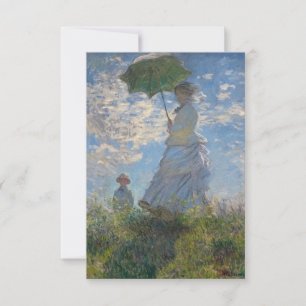 Claude Monet Vrouw met een Parasol Fijne Kunst Bedankkaart