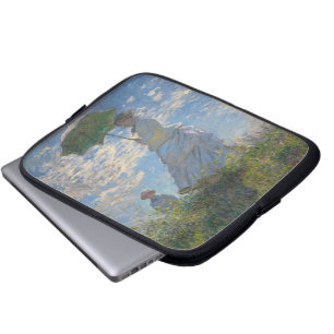 Claude Monet Vrouw met een Parasol Fijne Kunst Laptop Sleeve