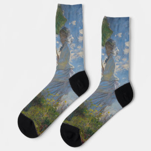 Claude Monet Vrouw met een Parasol Fijne Kunst Sokken