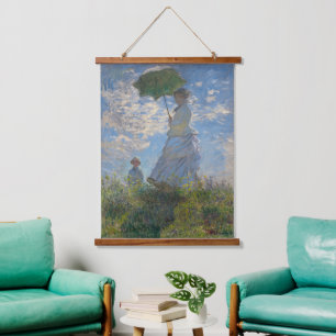 Claude Monet Vrouw met een Parasol Kunst Hangend Wandkleed