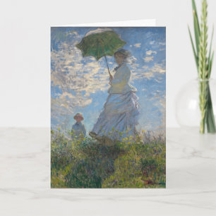 Claude Monet Vrouw met een Parasol Kunstwerk Kaart