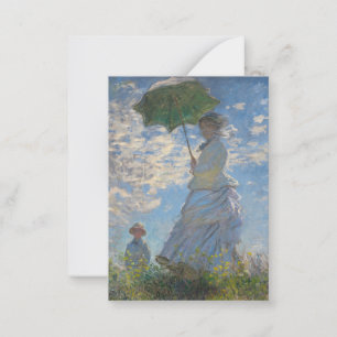 Claude Monet Vrouw met een Parasol Kunstwerk Notitiekaartje