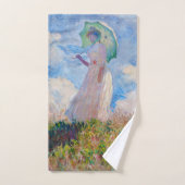 Claude Monet - Vrouw met een parasol naar links Bad Handdoek (Handdoek)