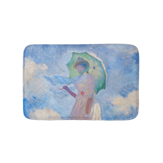 Claude Monet - Vrouw met een parasol naar links Badmat (Voorkant)