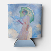 Claude Monet - Vrouw met een parasol naar links Blikjeskoeler (Voorkant)