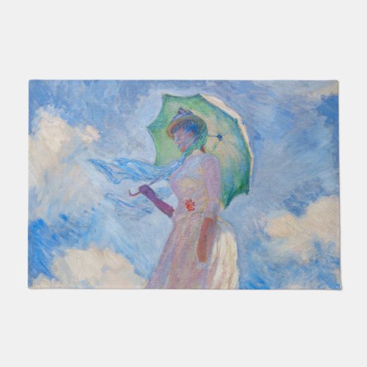 Claude Monet - Vrouw met een parasol naar links Deurmat (Voorkant)