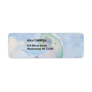 Claude Monet - Vrouw met een parasol naar links Etiket