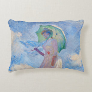Claude Monet - Vrouw met een parasol naar links ge Accent Kussen