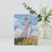 Claude Monet - Vrouw met een parasol naar links ge Briefkaart (Staand voorkant)