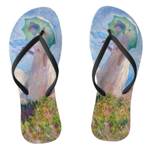 Claude Monet - Vrouw met een parasol naar links ge Teenslippers