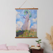 Claude Monet - Vrouw met een parasol naar links Hangend Wandkleed (Slaapkamer)