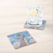 Claude Monet - Vrouw met een parasol naar links Kartonnen Onderzetters (Insitu)