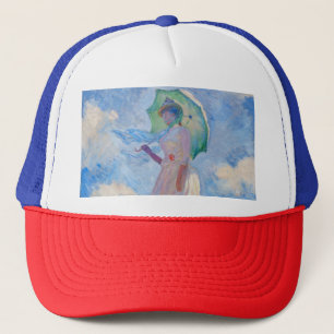 Claude Monet - Vrouw met een parasol naar links ki Trucker Pet