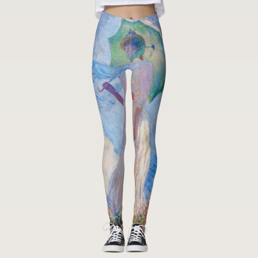 Claude Monet - Vrouw met een parasol naar links Leggings (Voorkant)