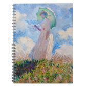 Claude Monet - Vrouw met een parasol naar links Notitieboek (Voorkant)