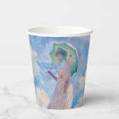 Claude Monet - Vrouw met een parasol naar links Papieren Bekers (Achterkant)