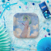 Claude Monet - Vrouw met een parasol naar links Papieren Bordje (Feest)