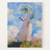 Claude Monet - Vrouw met een parasol naar links Planner (Achterkant)