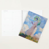 Claude Monet - Vrouw met een parasol naar links Planner (Display)